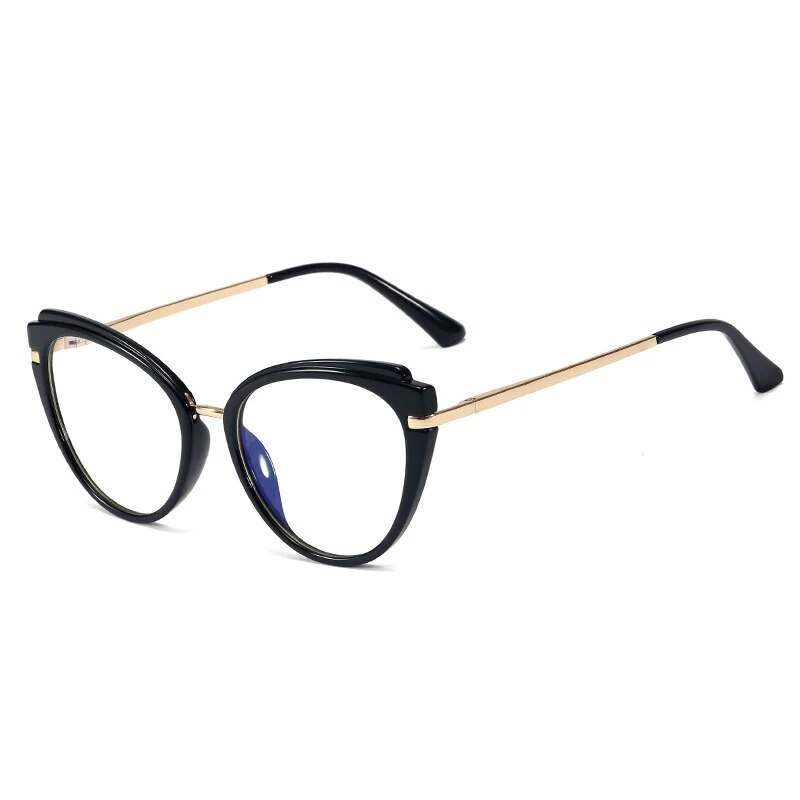 SHAUNA Retro Anti Blue Light Cat Eye Women Optical Eyeglasses Frame Fashion Spring Hinge TR90 Men Glasses Frame Computer Glasses