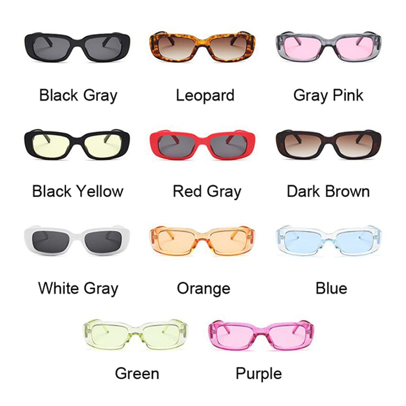 Vintage Black Square Sunglasses
