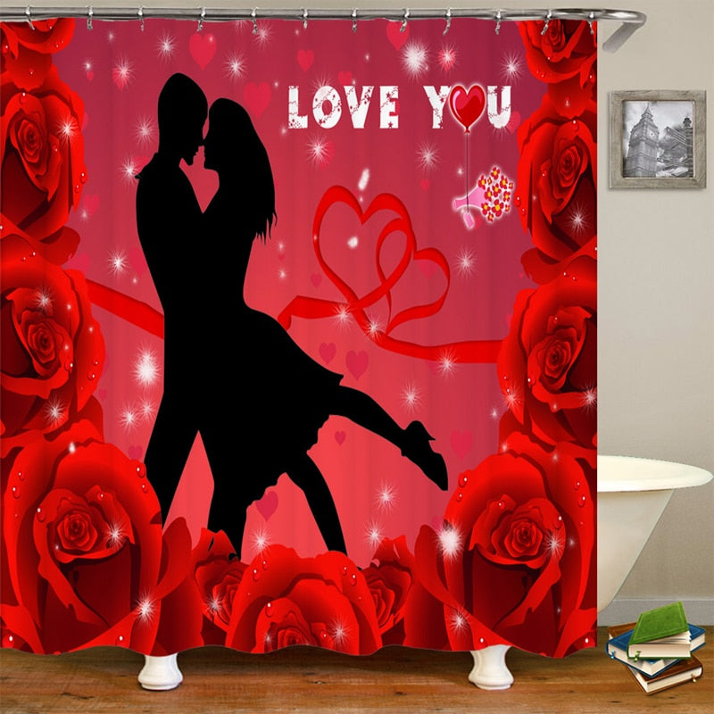Bathroom Bathing Waterproof Shower Curtain Set