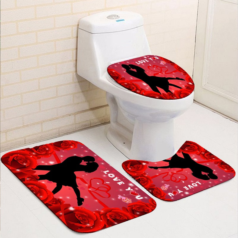 Bathroom Bathing Waterproof Shower Curtain Set