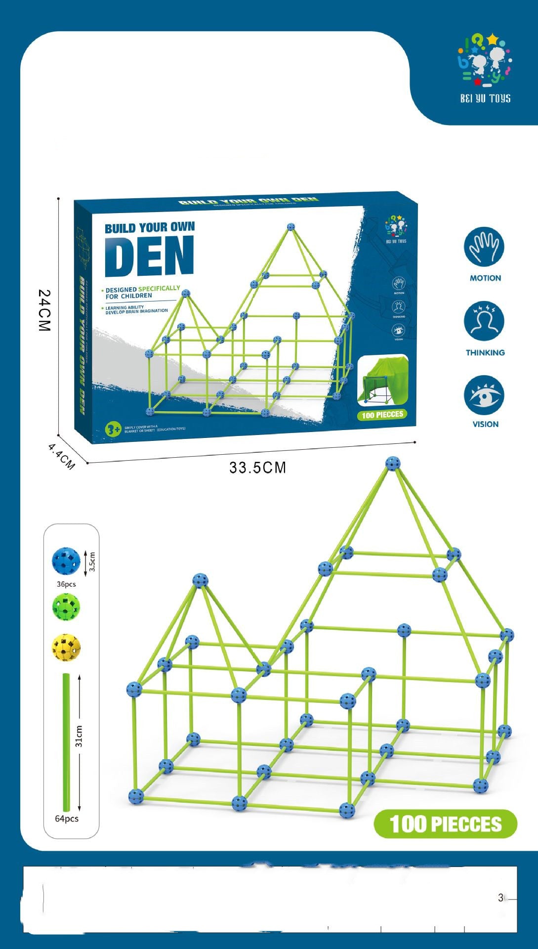 Exclusive Fort Builder Kit for Kids