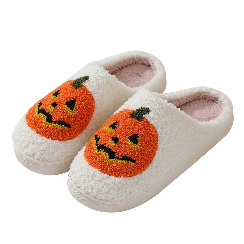 Halloween Pumpkin Cartoon Slippers Warm Winter Slippers