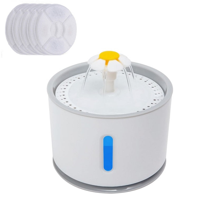 Automatic Pet Cat Water Fountain with LED Lighting