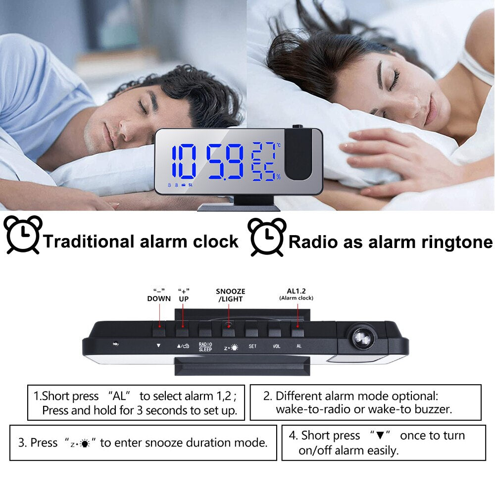 Projectable Clock Projector Alarm Clock