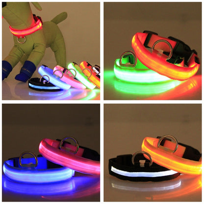 Dog Safety Night Light Flashing Necklace