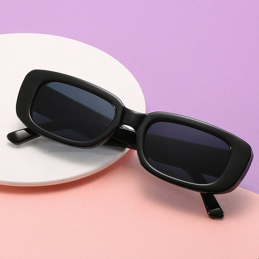 Vintage Black Square Sunglasses