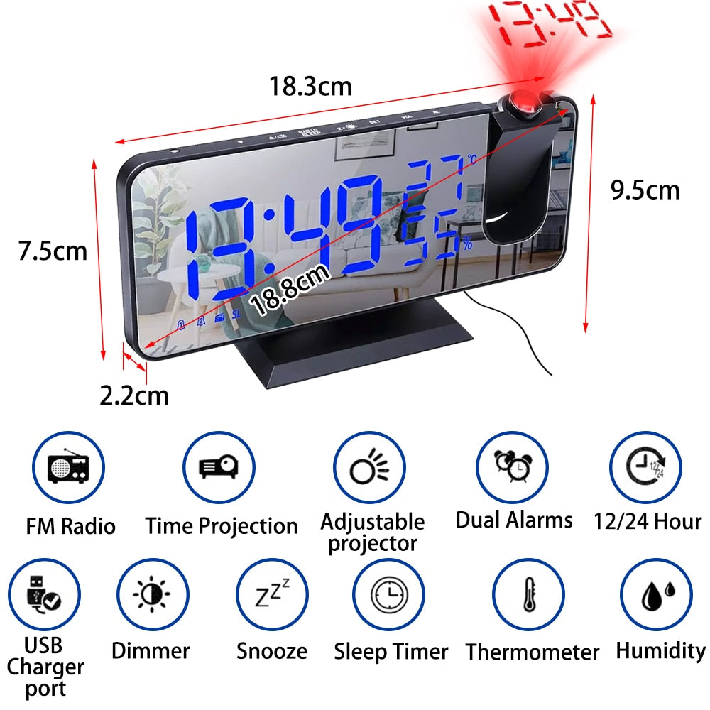 Projectable Clock Projector Alarm Clock